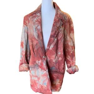 Pink Mottled Dyed Adult Women's Medium Rough & Tumble JACKET (40" chest)